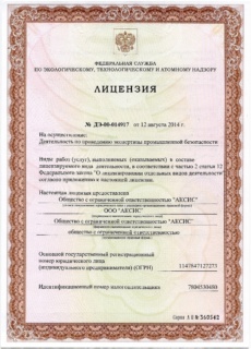 Лицензия на право проведения ЭПБ №ДЭ-00-014917